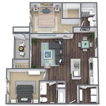 2 Bed - 2 Bath (Renovated) 00533 floor plan